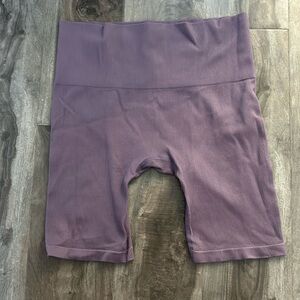 Purple athletic shorts